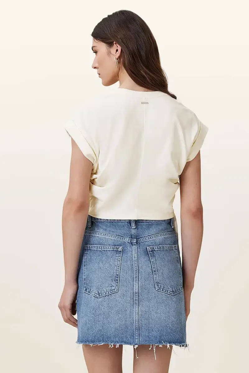 camicetta MIRA SATIN donna colore bianco W054JC miniatura 4