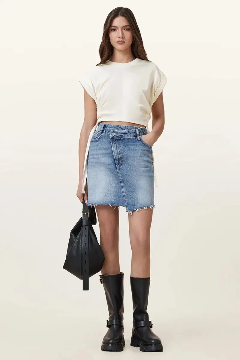 camicetta MIRA SATIN donna colore bianco W054JC miniatura 5