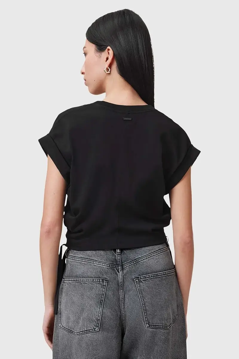 camicetta MIRA SATIN donna colore nero W054JC miniatura 4