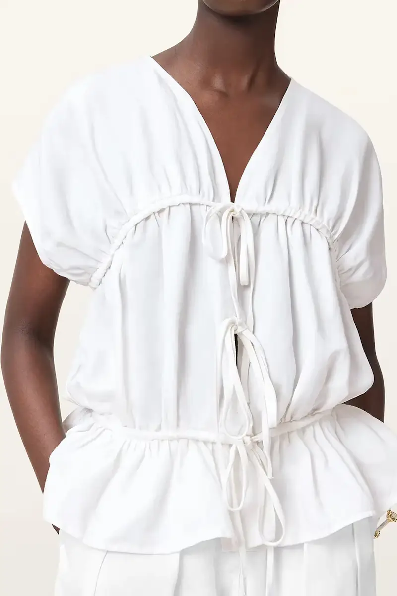 camicetta REMY donna colore bianco W105PC miniatura 2