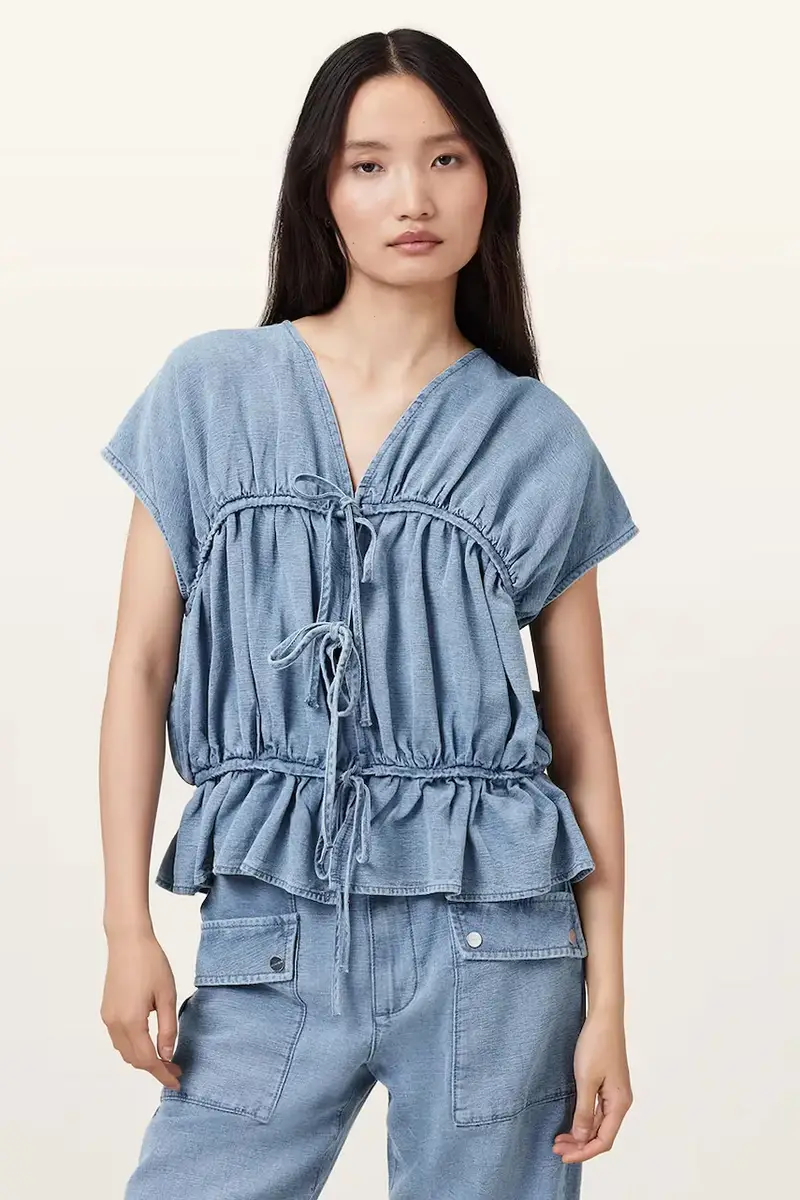 camicetta REMY donna colore blu W093PC