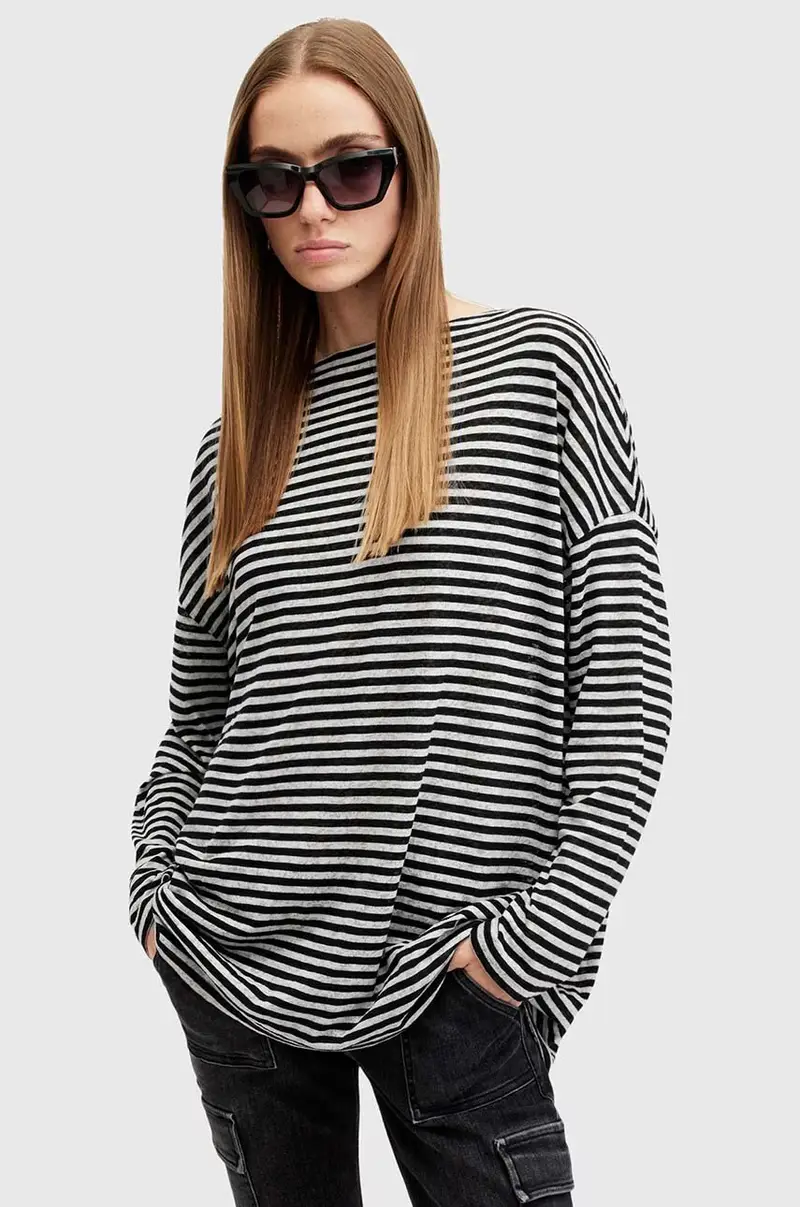 camicetta RITA STRIPE TEE donna colore bianco W003JY