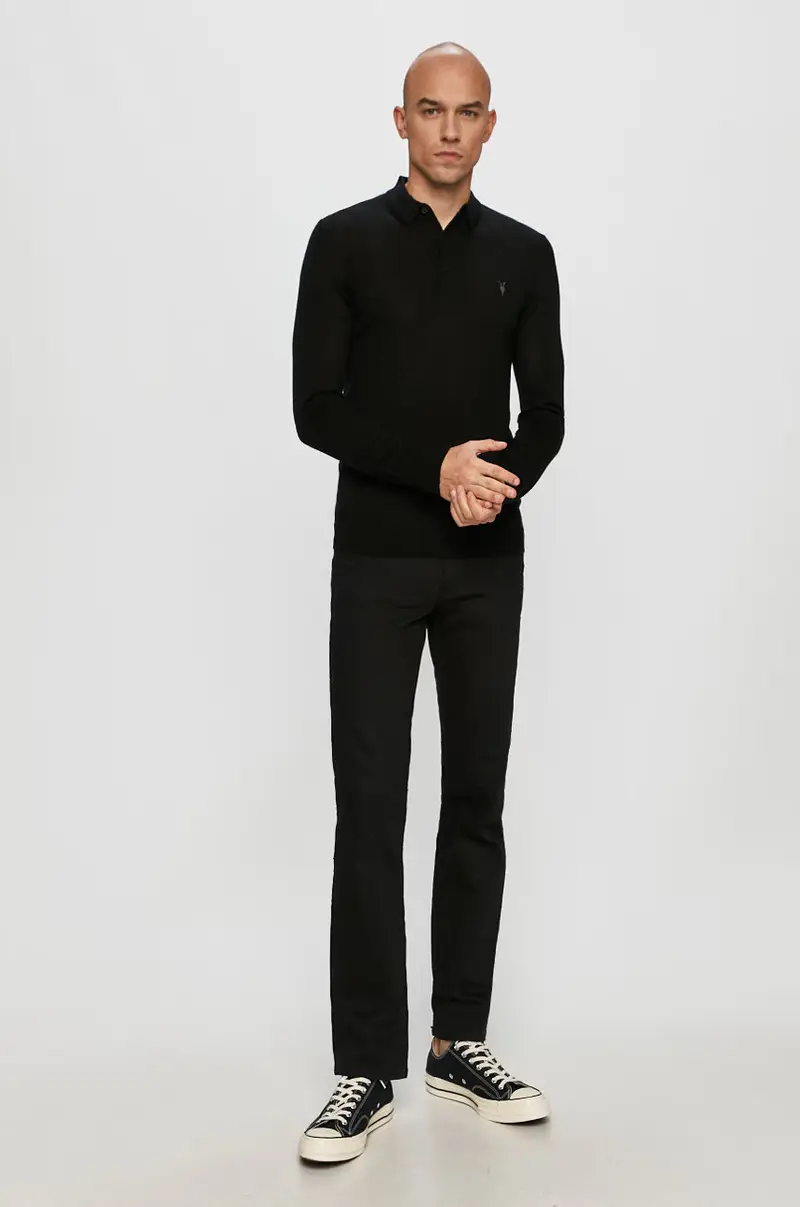 AllSaints Polo Nero 3624414 miniatura 2