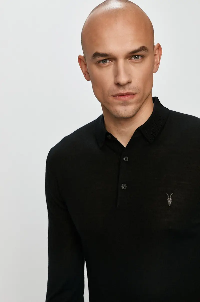 AllSaints Polo Nero 3624414 miniatura 4