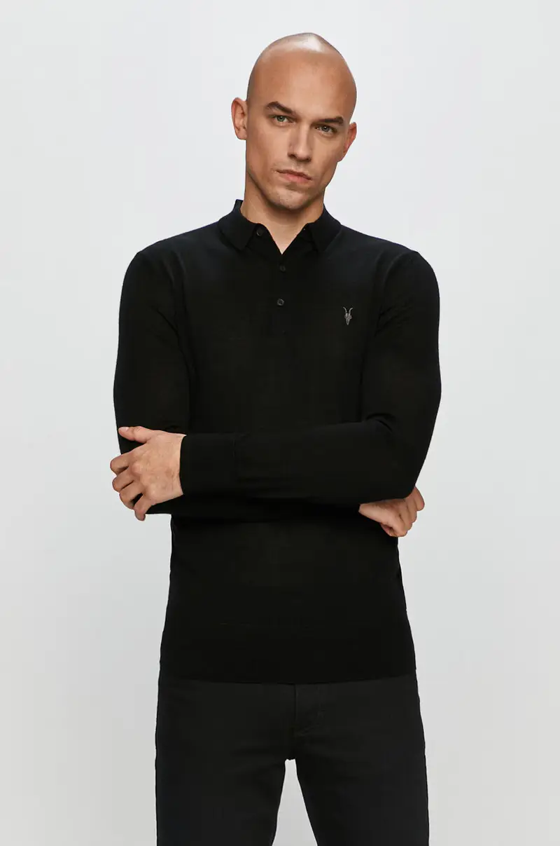 AllSaints Polo Nero 3624414