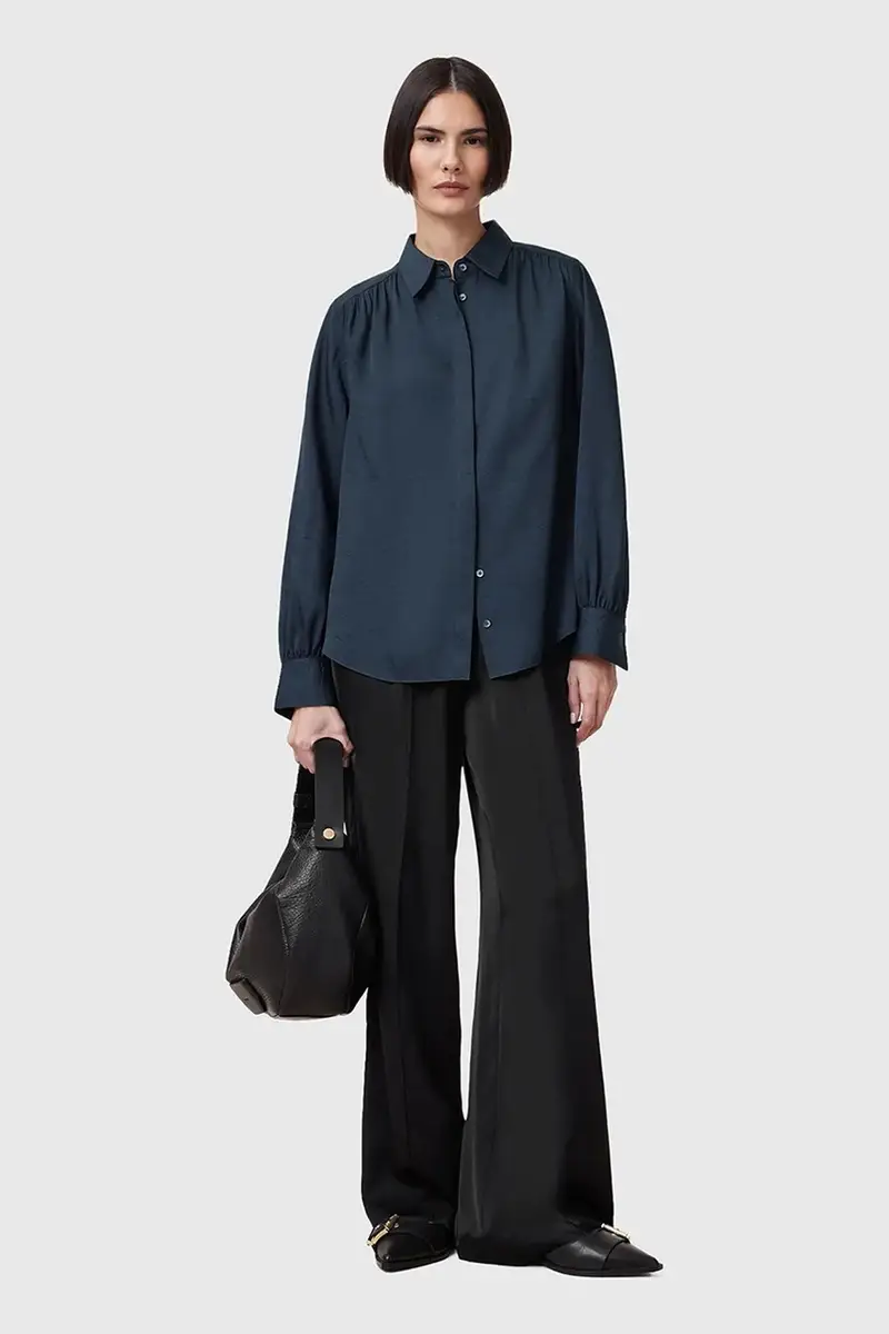 camicia AGGIE donna colore blu navy W039PC miniatura 5