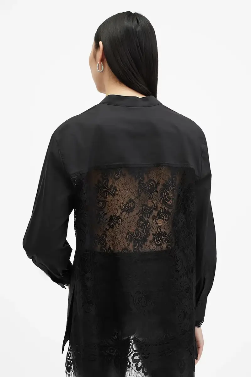 camicia ETHEL LACE donna colore nero W085PB miniatura 3