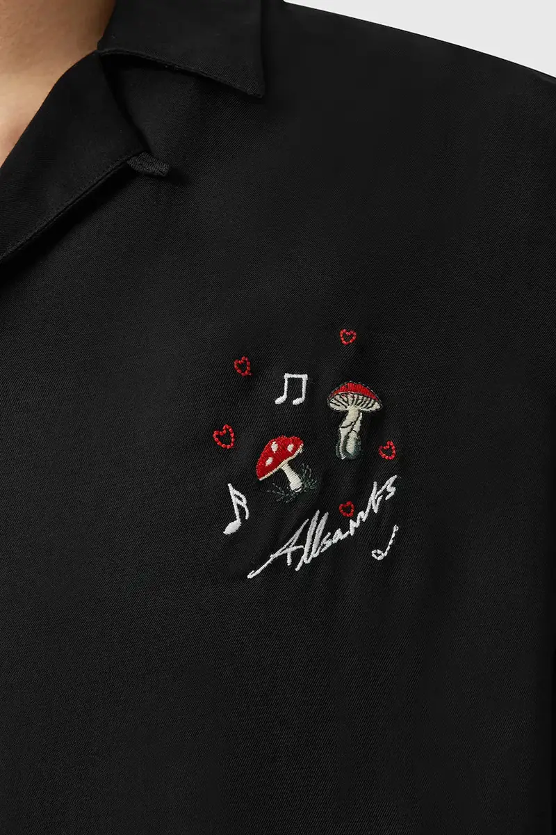 camicia FUNGI uomo colore nero M057SD miniatura 3