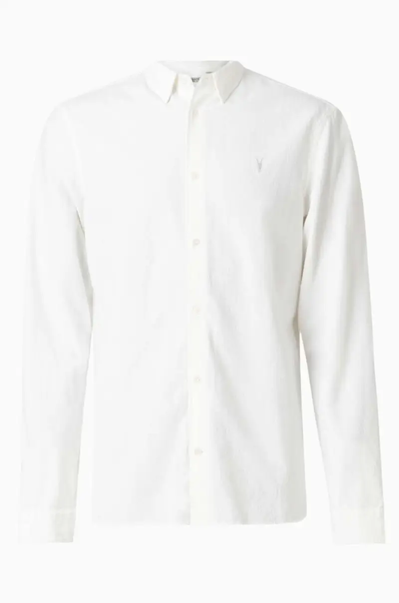 camicia in cotone Bianco miniatura 4