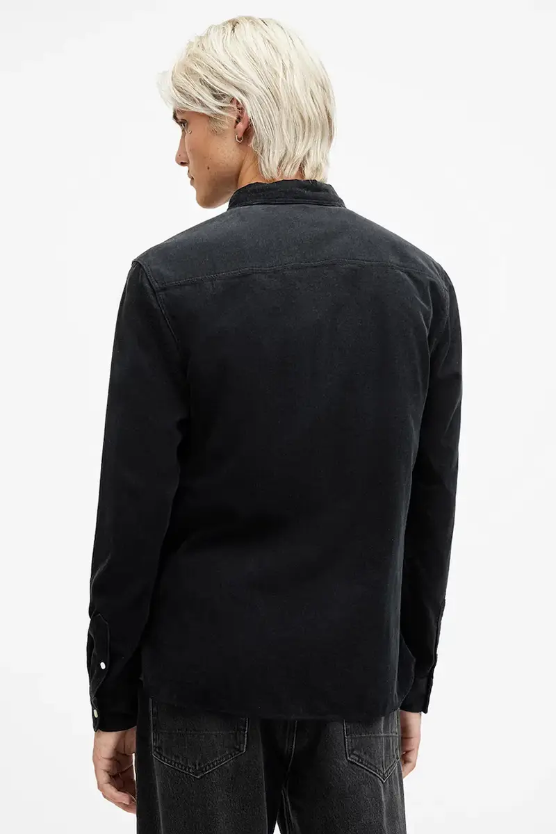 camicia in cotone BIRCHWOOD uomo colore nero M144SB miniatura 3