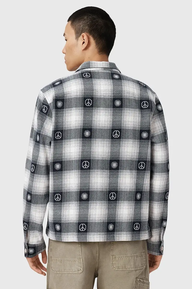 camicia in cotone CASTOR uomo colore grigio M030SD miniatura 4