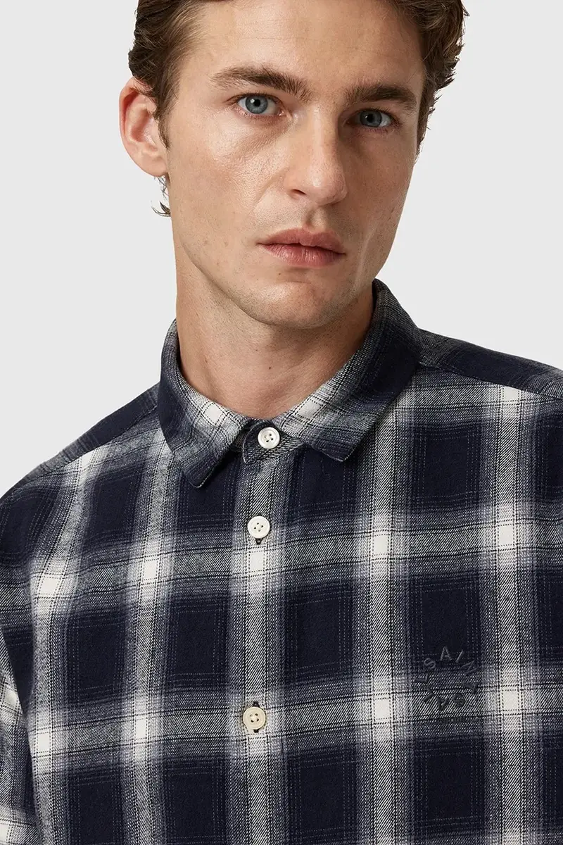 camicia in cotone HAVEN uomo colore blu navy M051SD miniatura 2