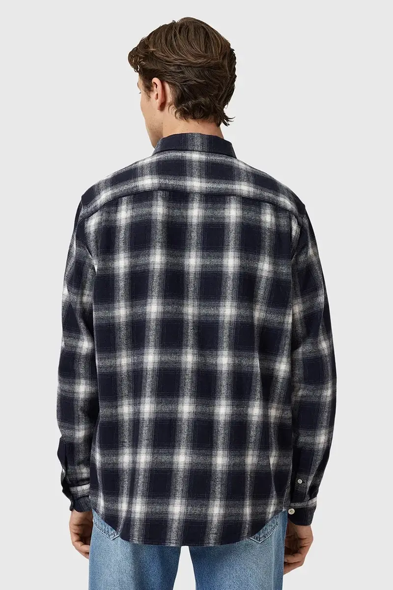 camicia in cotone HAVEN uomo colore blu navy M051SD miniatura 4