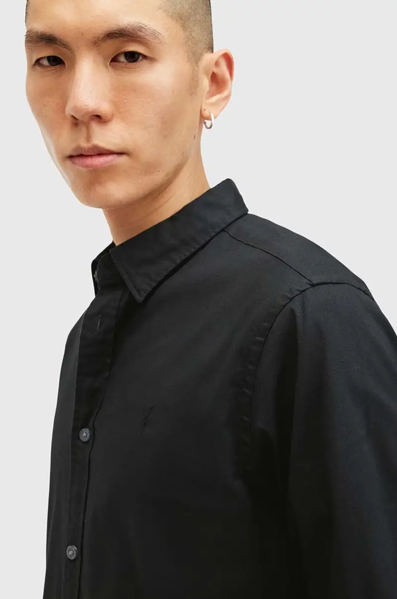 camicia in cotone HAWTHORNE LS SHIRT uomo colore nero M150SB miniatura 2