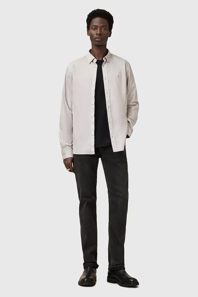 camicia in cotone HAWTHORNE LS SHIRT uomo colore nero M150SB Grigio miniatura 5