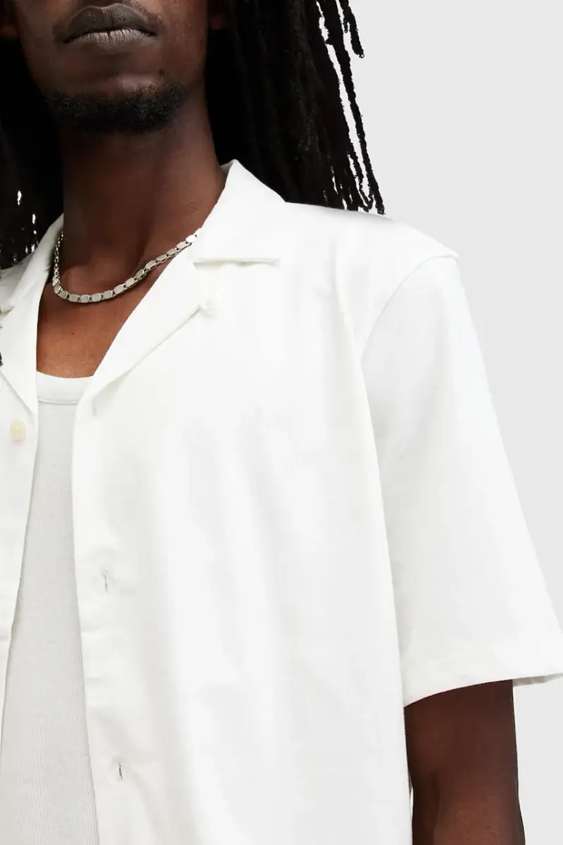 camicia in cotone HUDSON uomo colore bianco M081SA miniatura 2