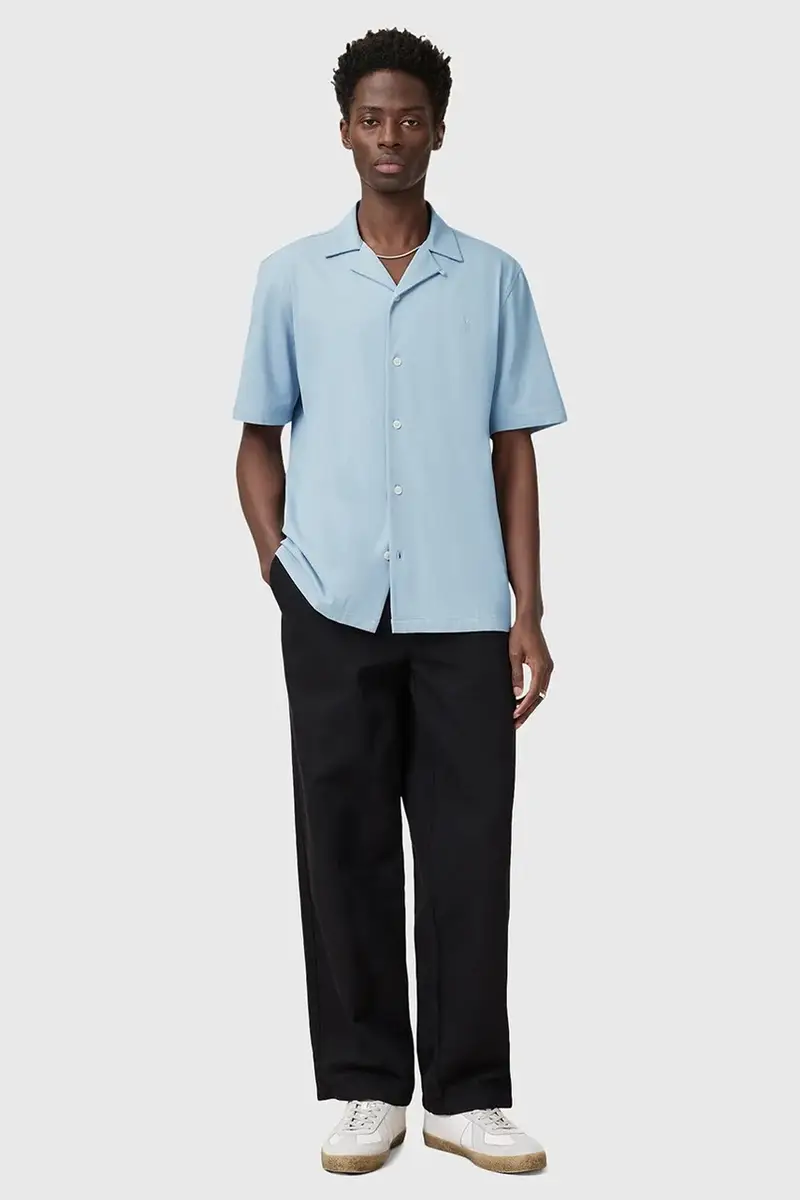 camicia in cotone HUDSON uomo colore blu M081SA miniatura 5