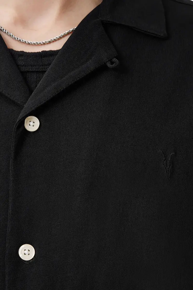 camicia in cotone HUDSON uomo colore nero M081SA miniatura 3