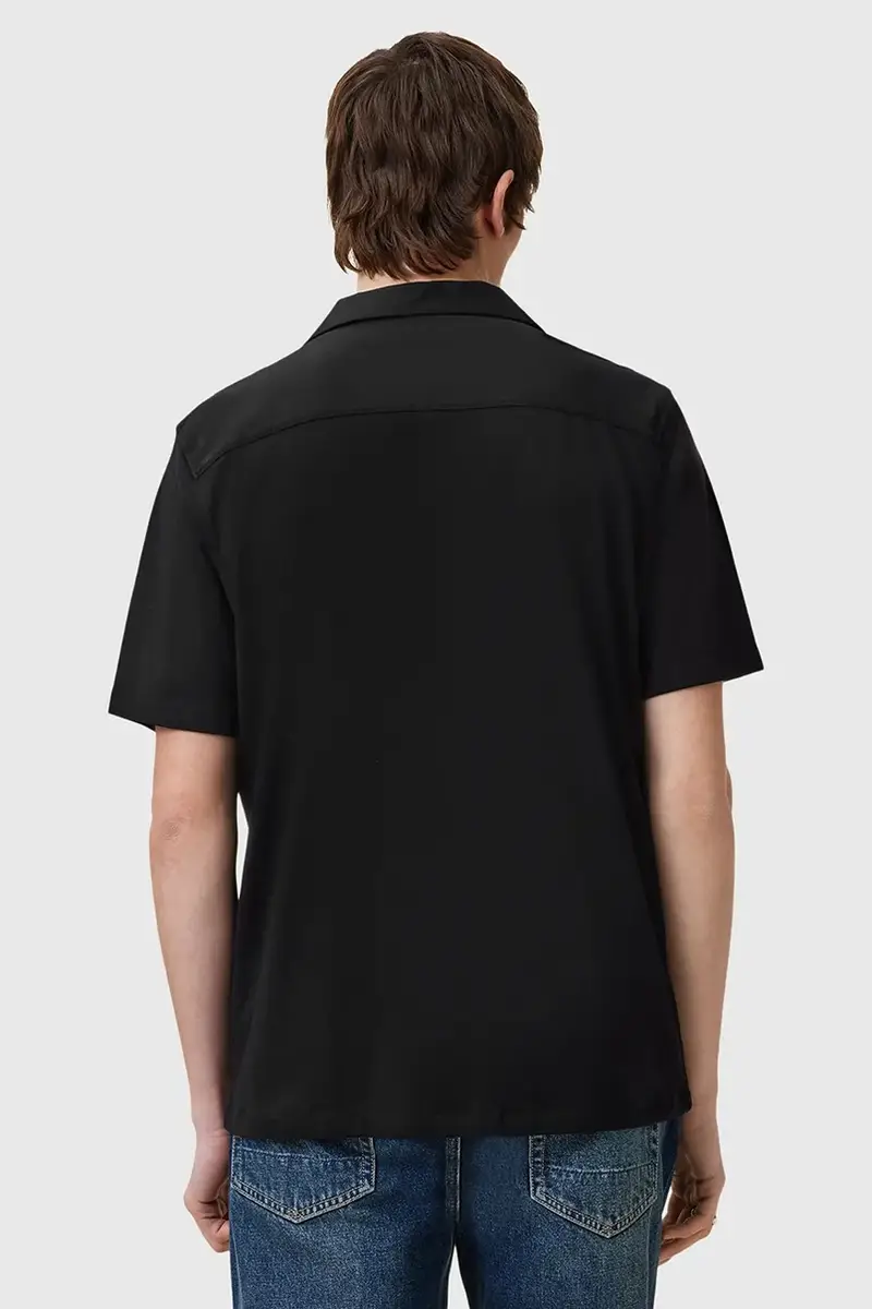 camicia in cotone HUDSON uomo colore nero M081SA miniatura 4