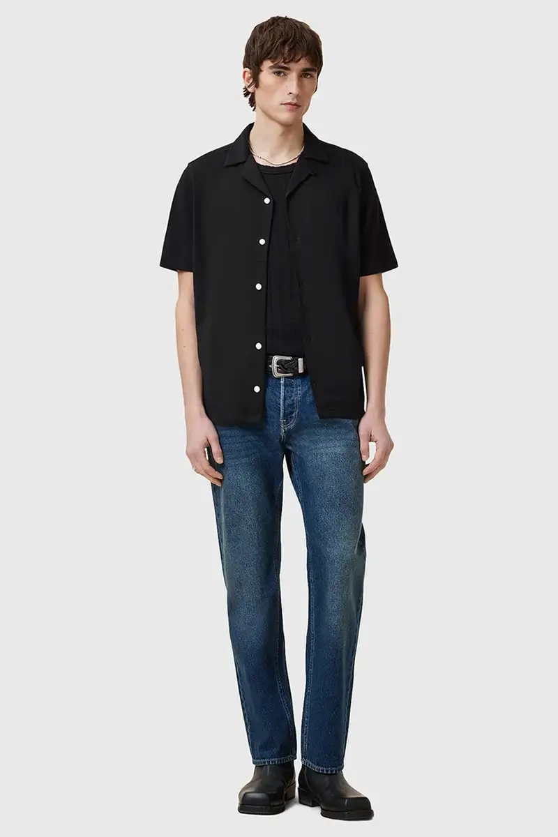 camicia in cotone HUDSON uomo colore nero M081SA miniatura 5