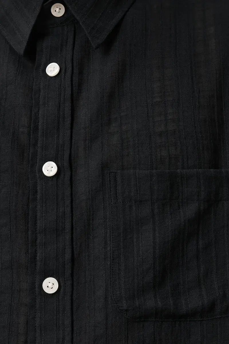 camicia in cotone KARMI uomo colore nero M040SC miniatura 3