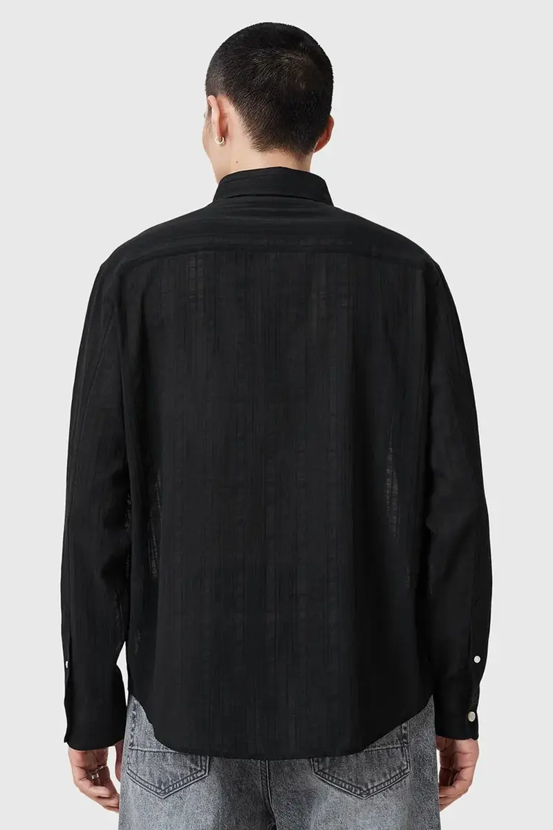 camicia in cotone KARMI uomo colore nero M040SC miniatura 4