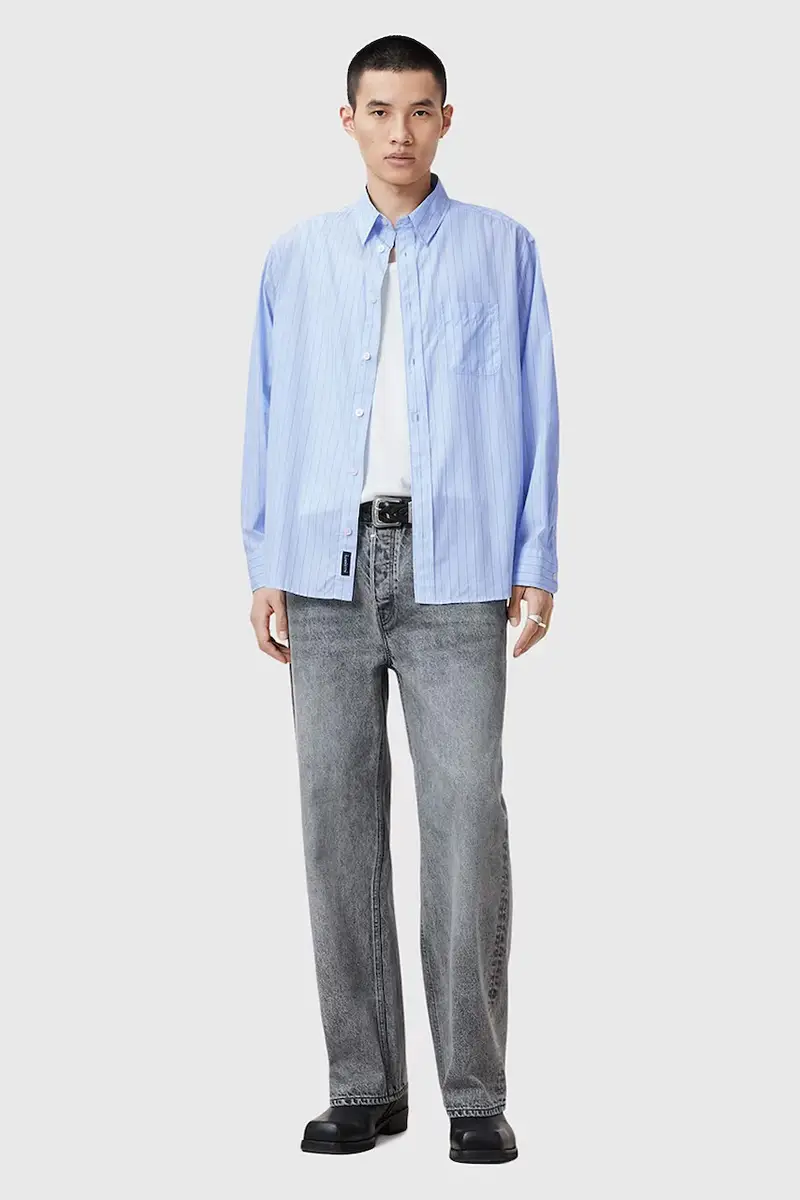 camicia in cotone MARCEL uomo colore blu M042SC miniatura 5