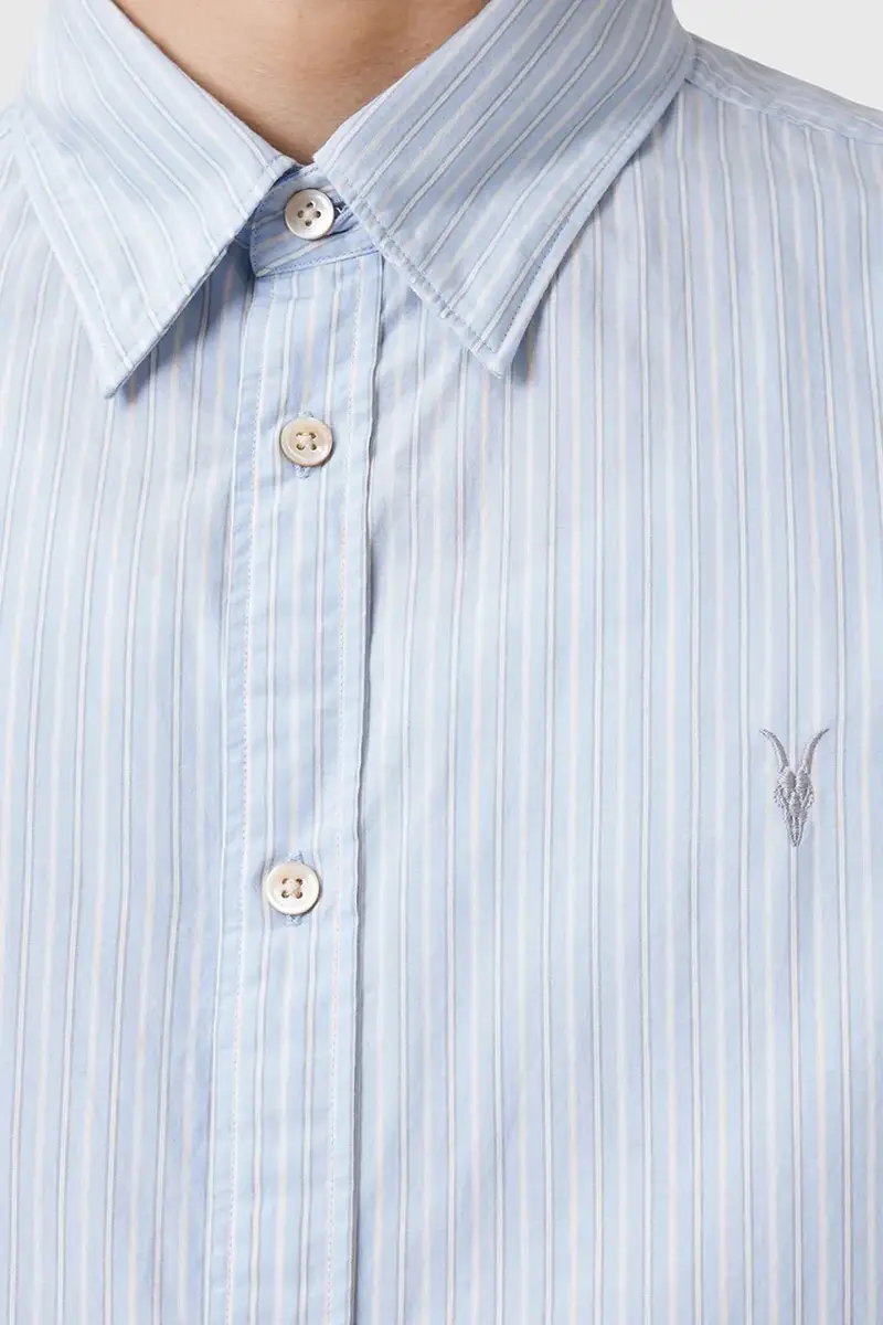 camicia in cotone SAINT uomo colore blu M087SC miniatura 2