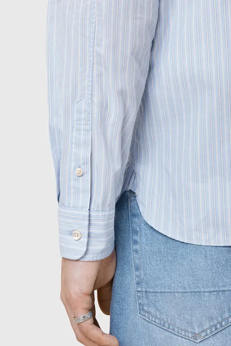 camicia in cotone SAINT uomo colore blu M087SC miniatura 3