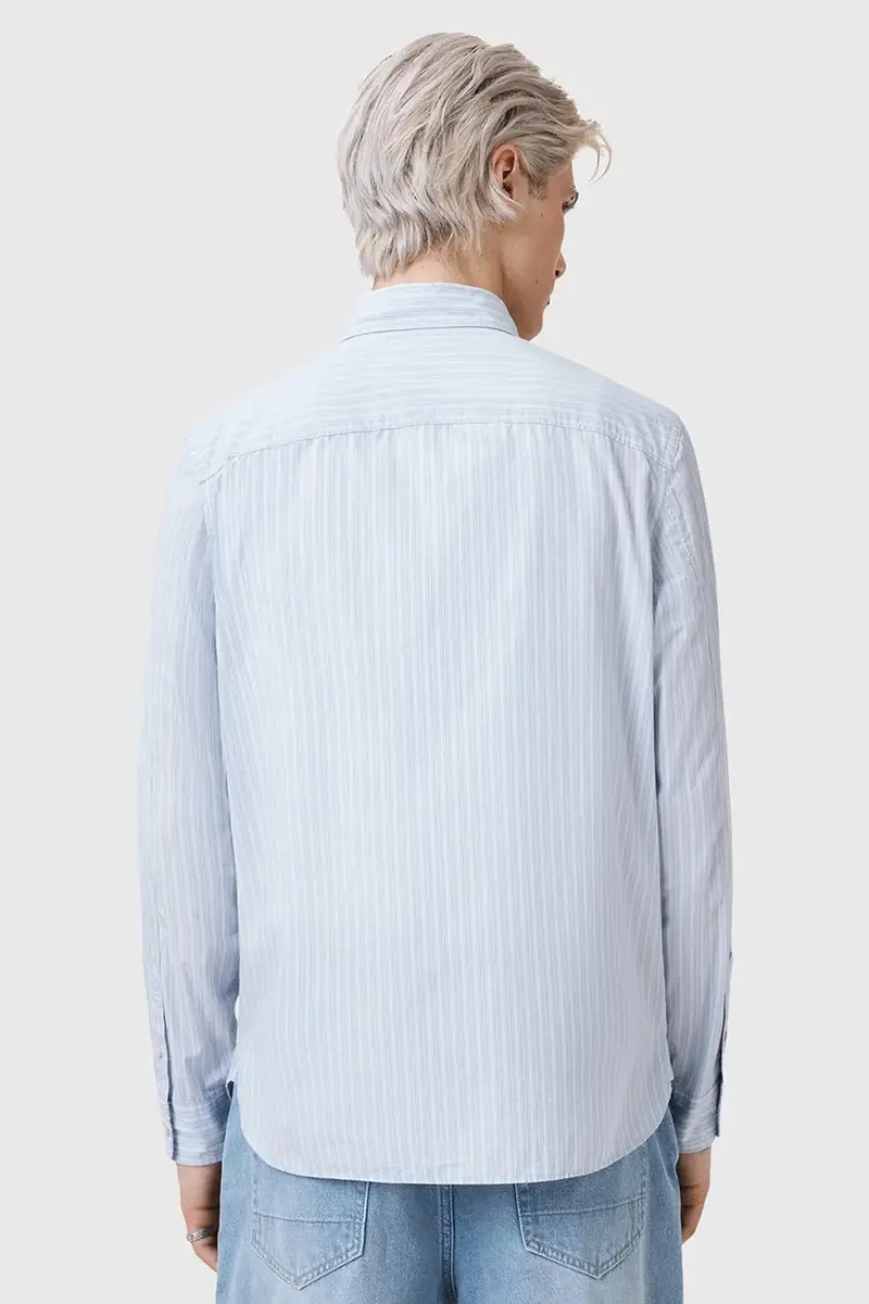 camicia in cotone SAINT uomo colore blu M087SC miniatura 4