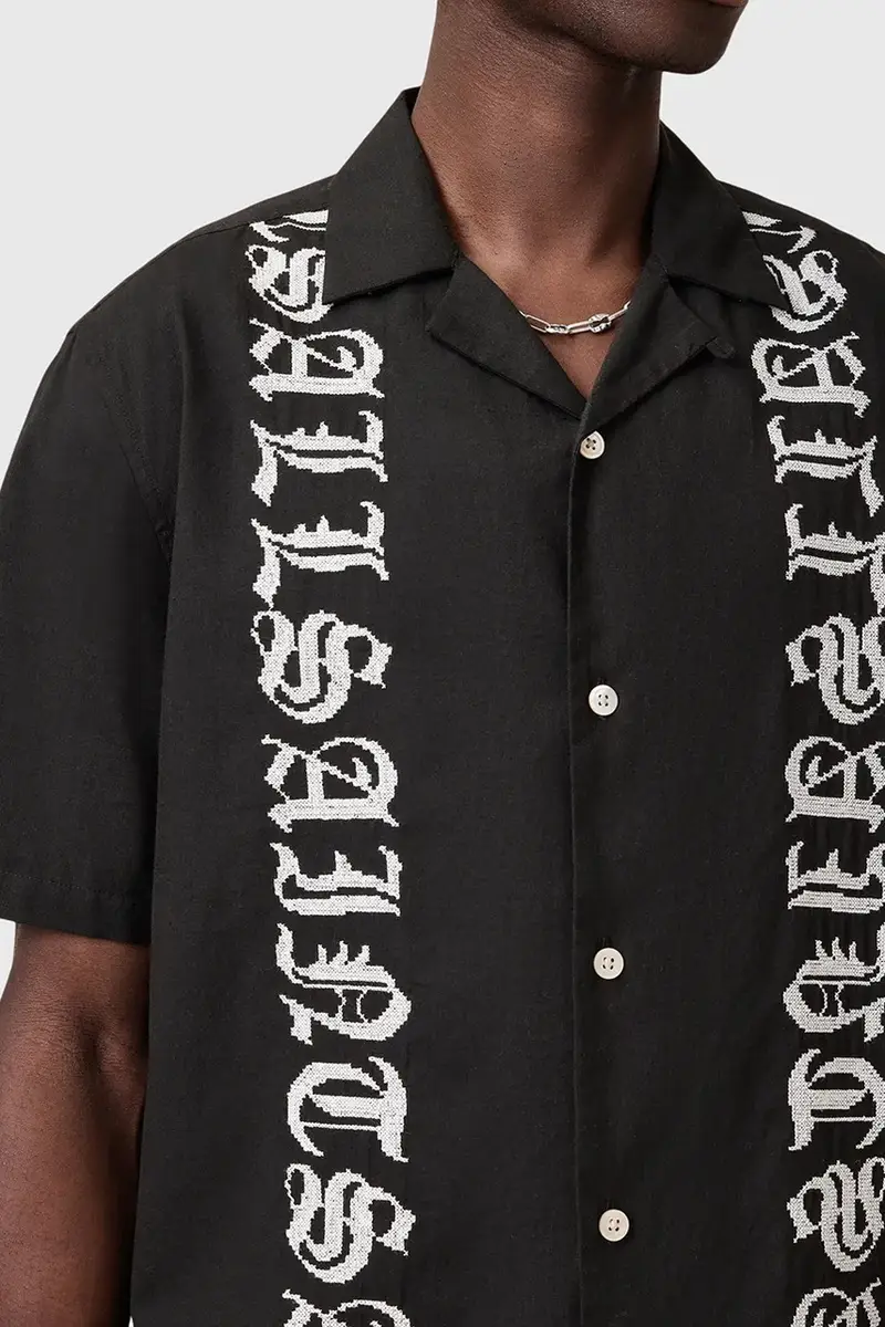 camicia in cotone SCRIPTURE uomo colore nero M105SC miniatura 2