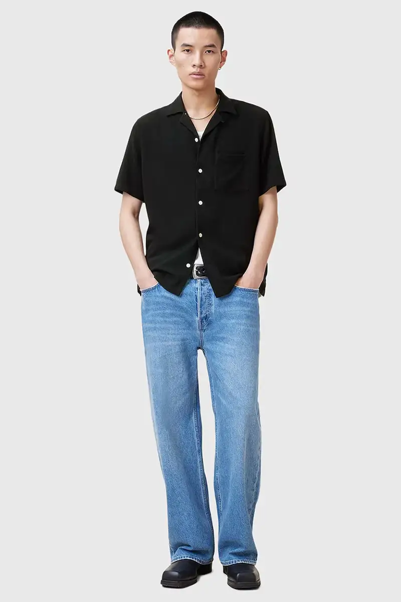 camicia in lino misto CUDI uomo colore nero M052SC miniatura 4