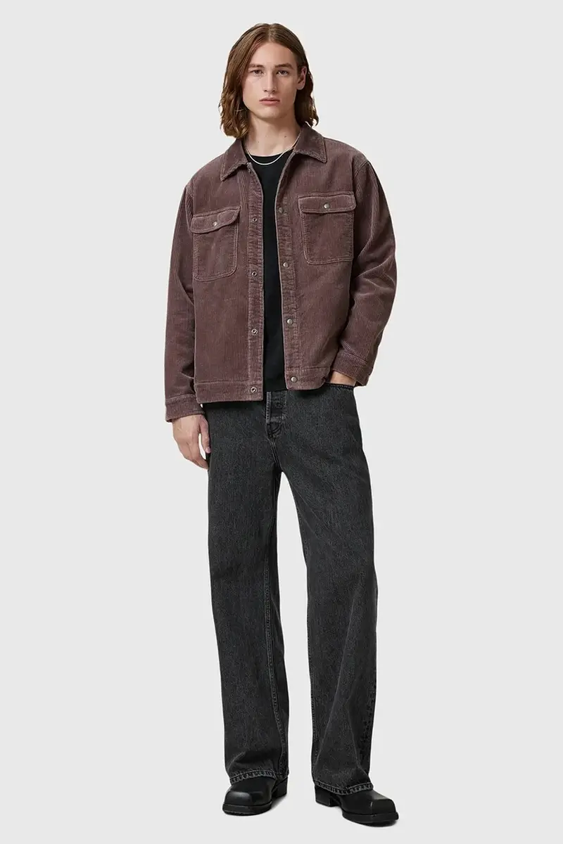 camicia in velluto a coste CASTLEFORD colore marrone M084OB miniatura 5