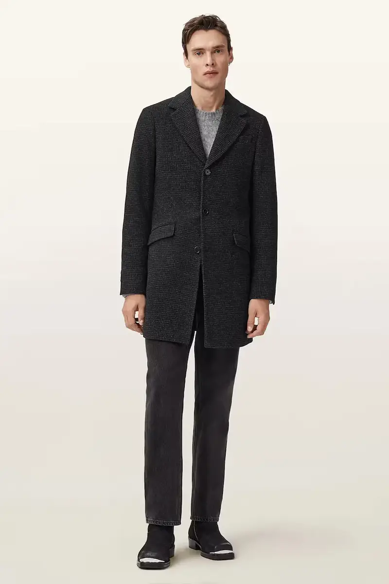 cappotto con lana CASPIAN Nero miniatura 3