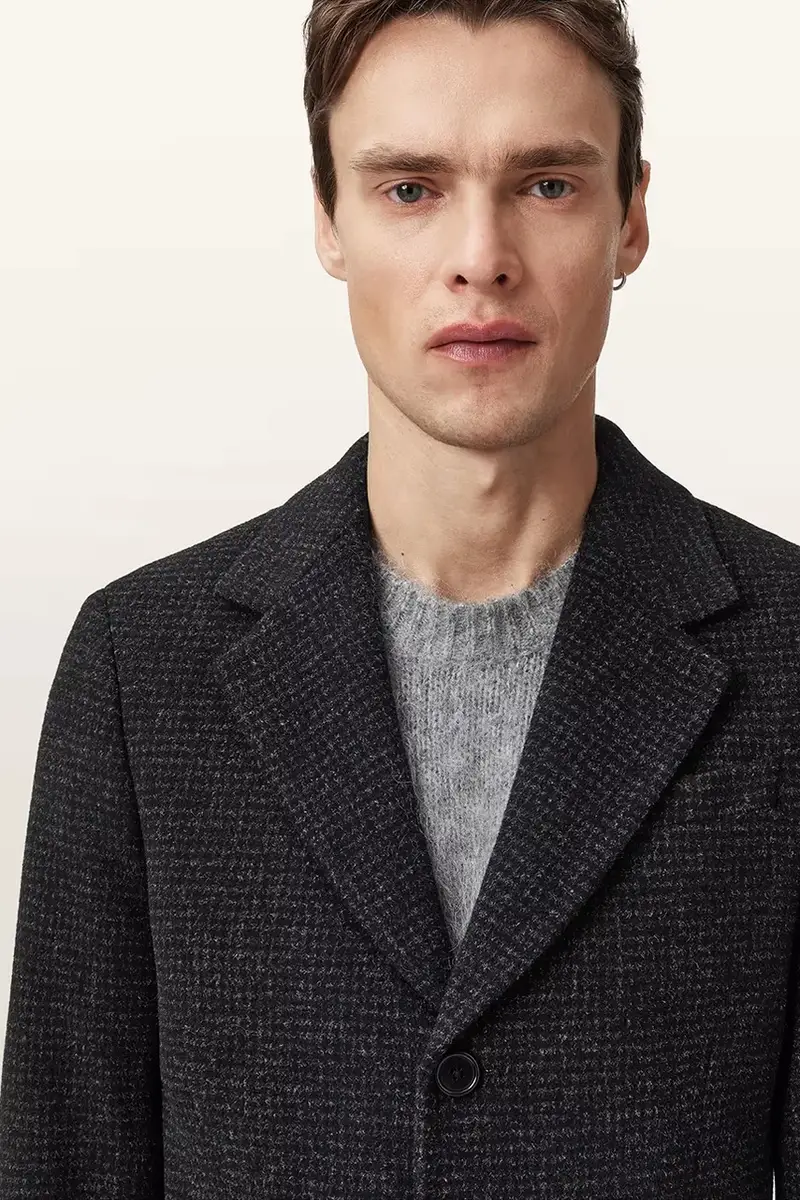 cappotto con lana CASPIAN Nero miniatura 4