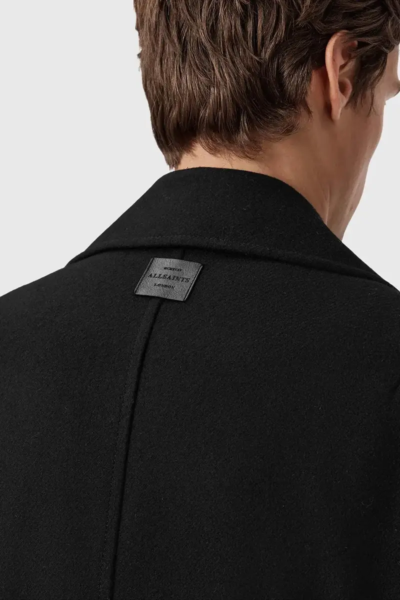 cappotto con lana CURRAN colore nero M019OD miniatura 4