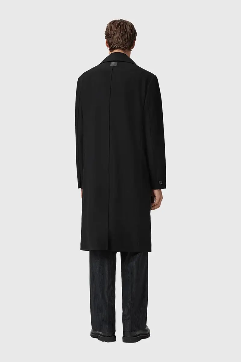 cappotto con lana CURRAN colore nero M019OD miniatura 5