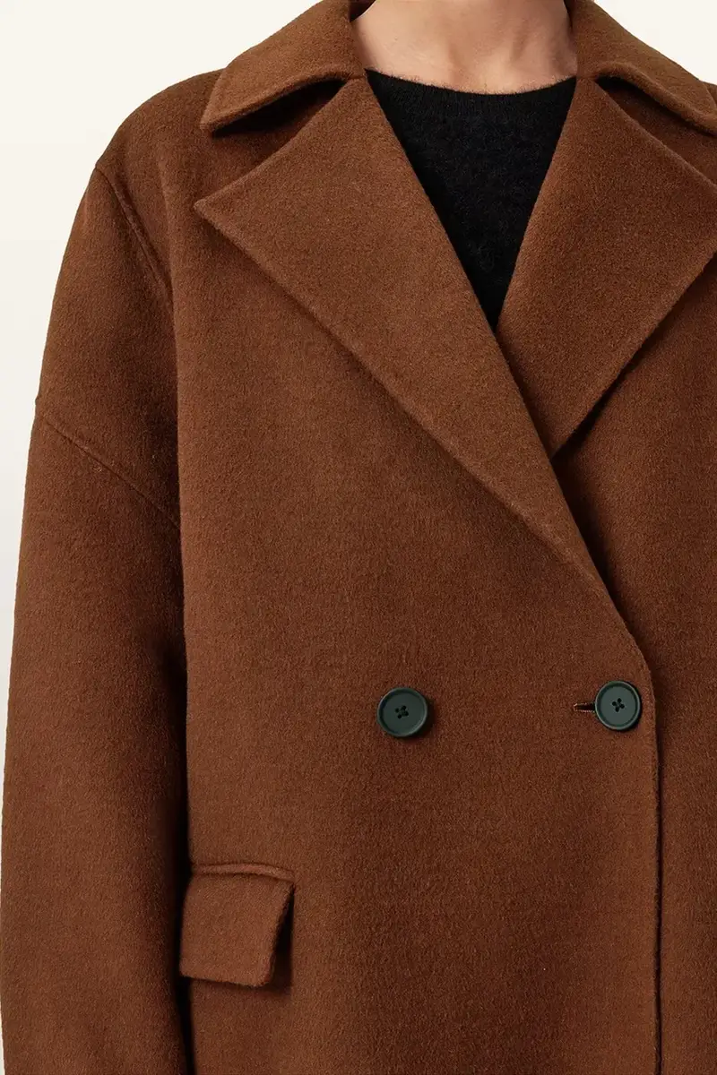 cappotto con lana SELLMA colore granata W019OD miniatura 3