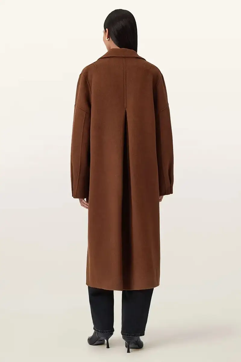 cappotto con lana SELLMA colore granata W019OD miniatura 5