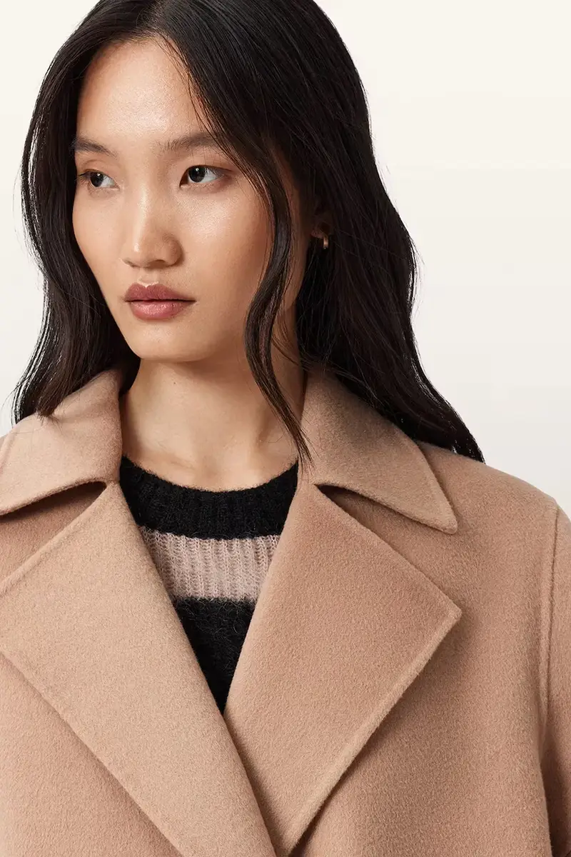 cappotto con lana SELLMA colore marrone W019OD miniatura 2