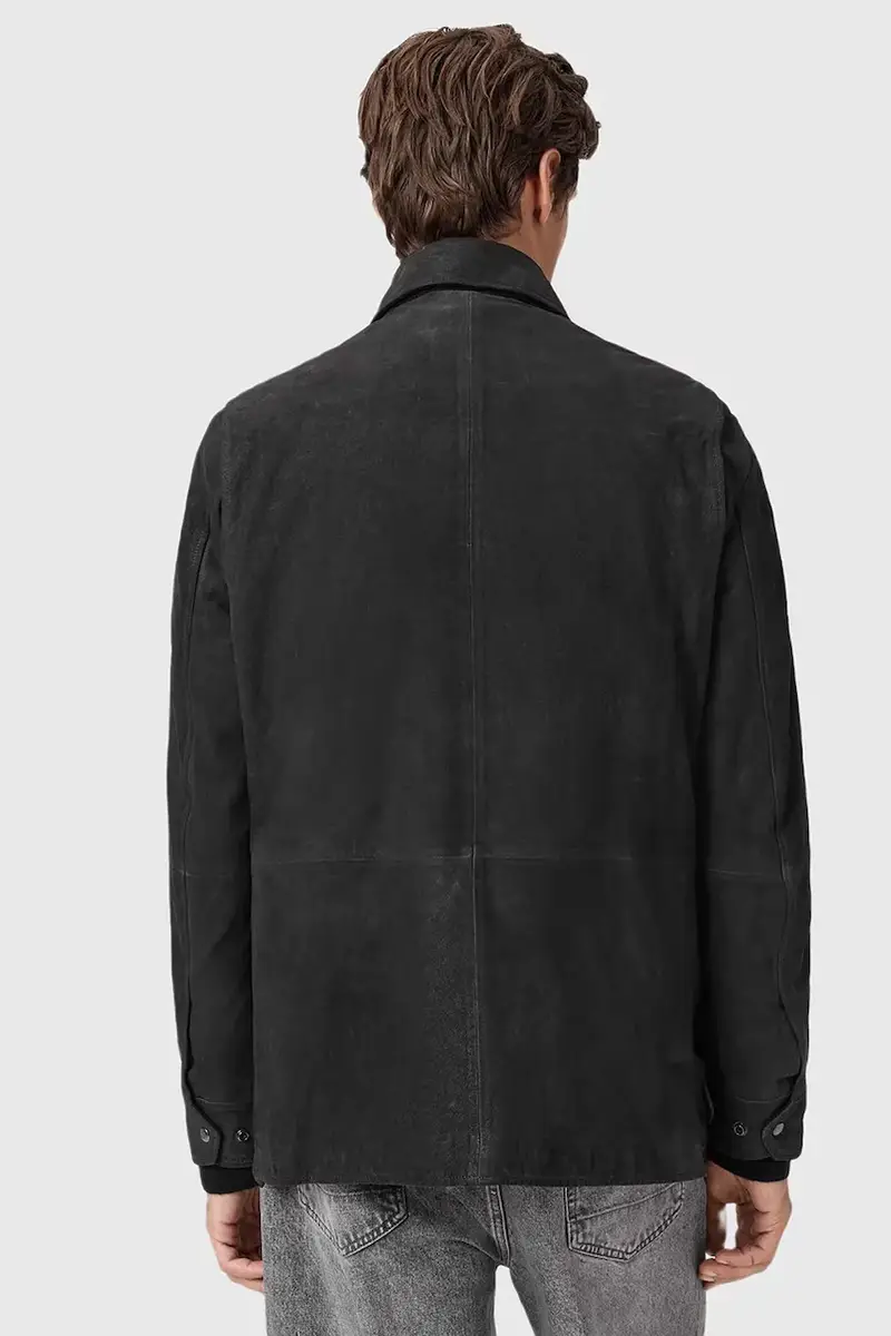 cappotto di scamoscio BOLTON colore nero M003LD miniatura 5