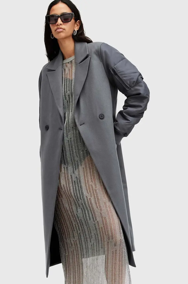cappotto in lana PAULAH colore grigio W007OZ miniatura 2
