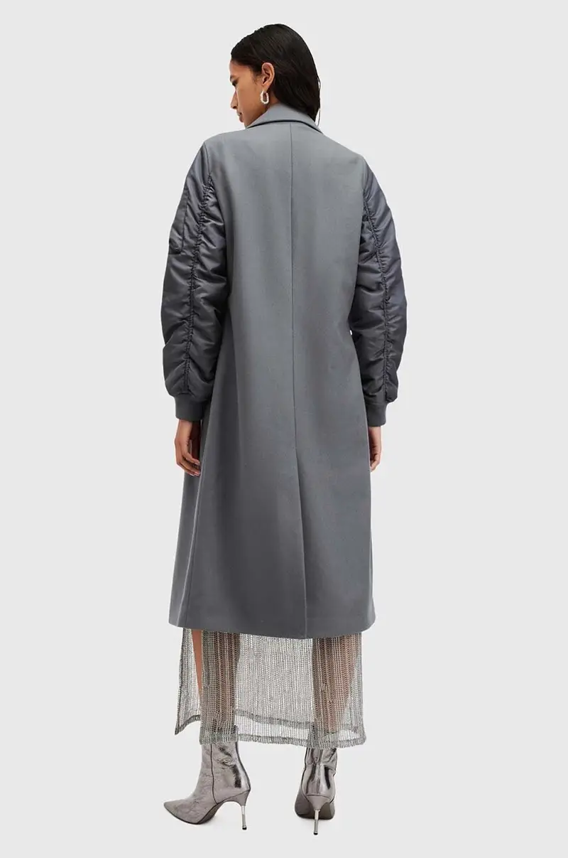 cappotto in lana PAULAH colore grigio W007OZ miniatura 4