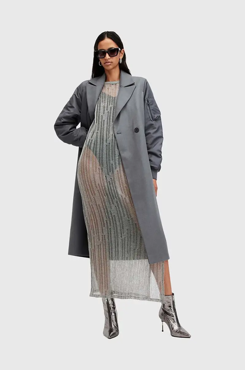 cappotto in lana PAULAH colore grigio W007OZ