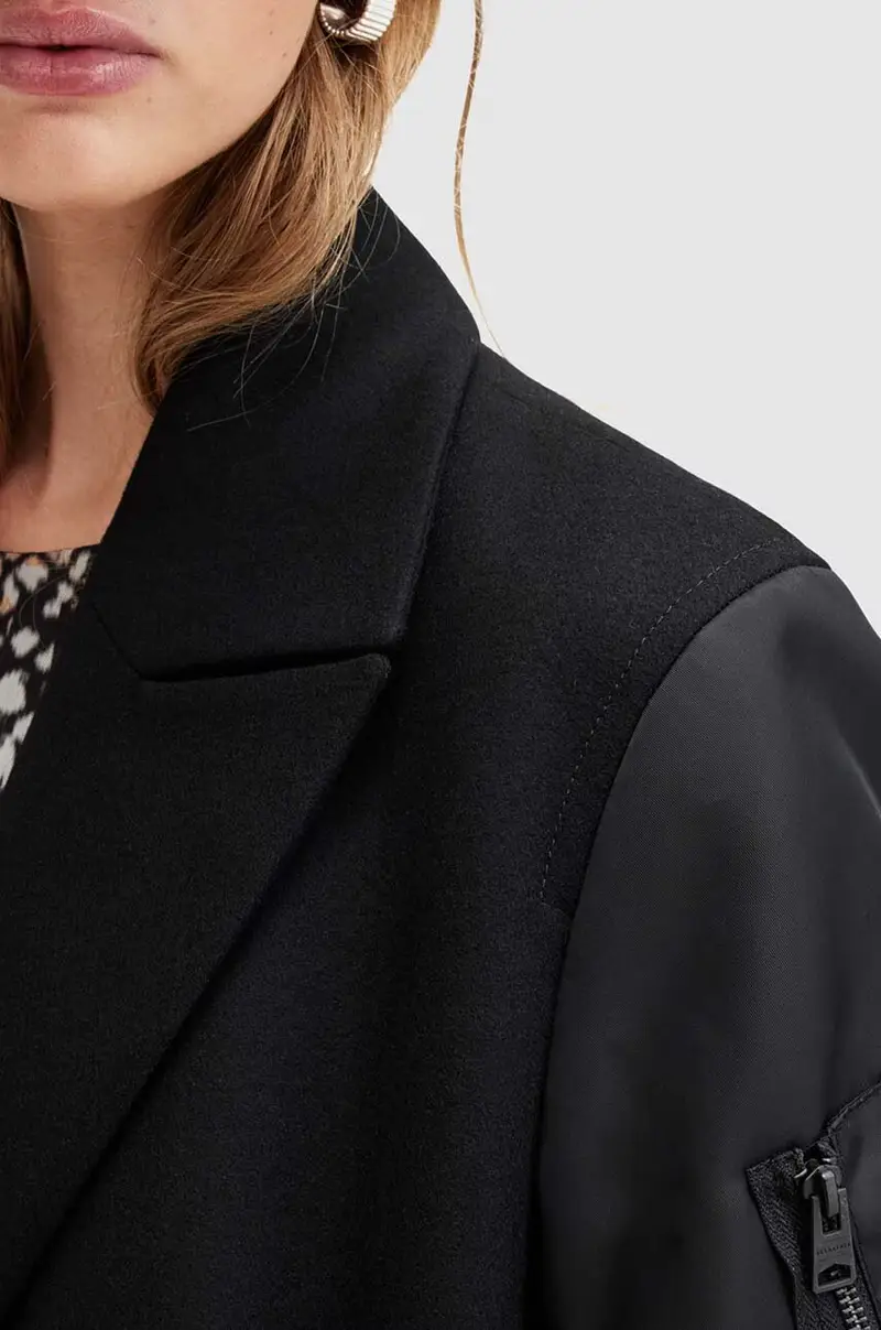 cappotto in lana PAULAH colore nero W007OZ miniatura 2