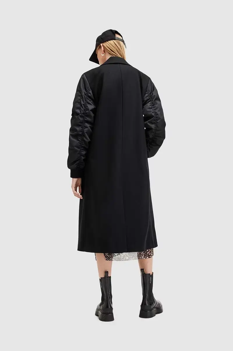 cappotto in lana PAULAH colore nero W007OZ miniatura 5