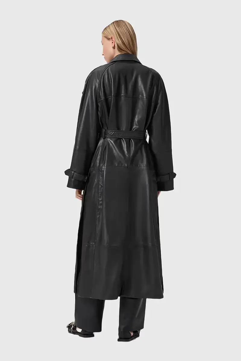 cappotto in pelle REED colore nero W004LD miniatura 4