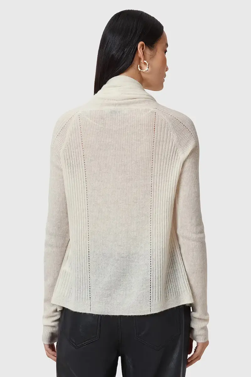 AllSaints Cardigan Donna Bianco 3124606 miniatura 3