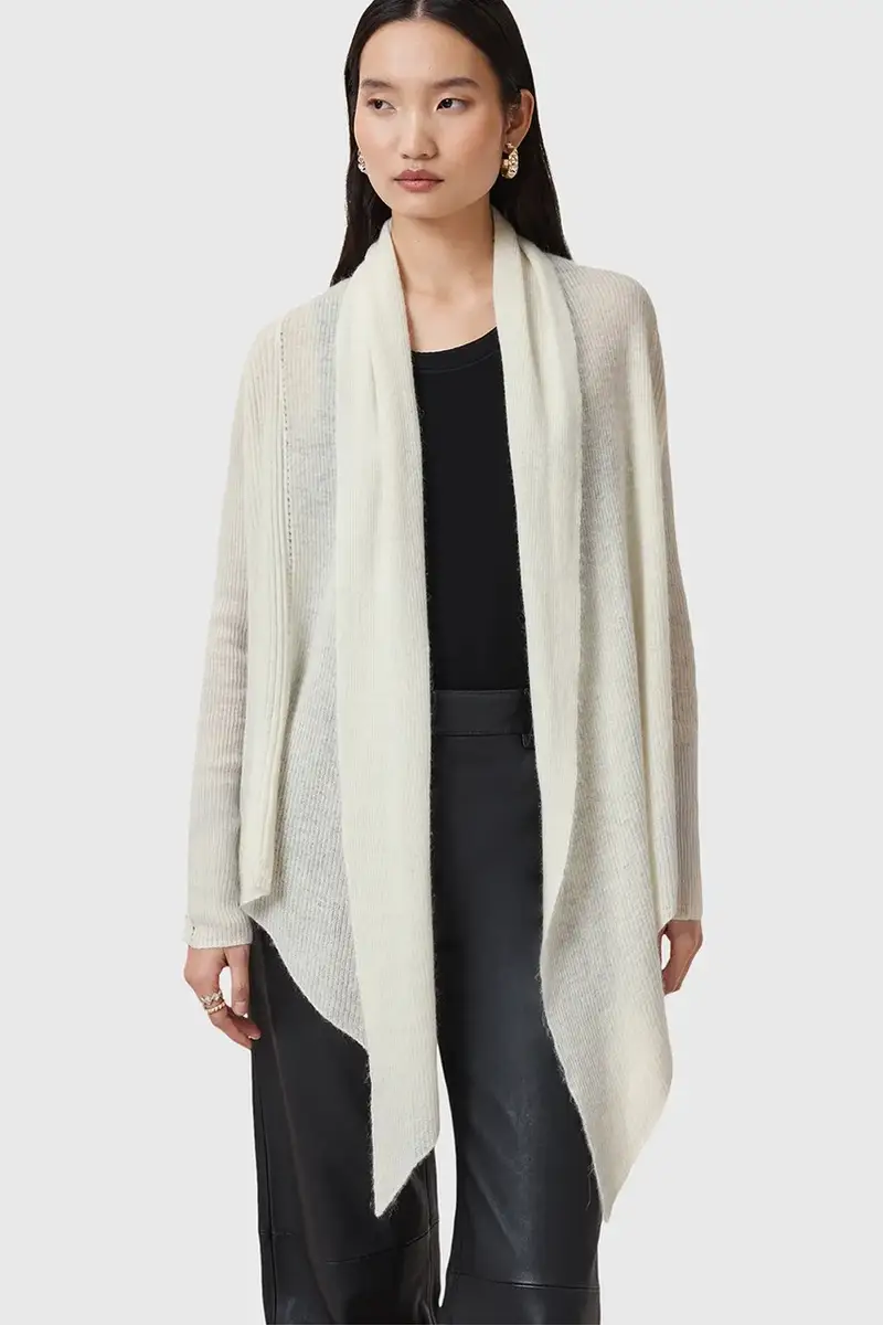 AllSaints Cardigan Donna Bianco 3124606 miniatura 4