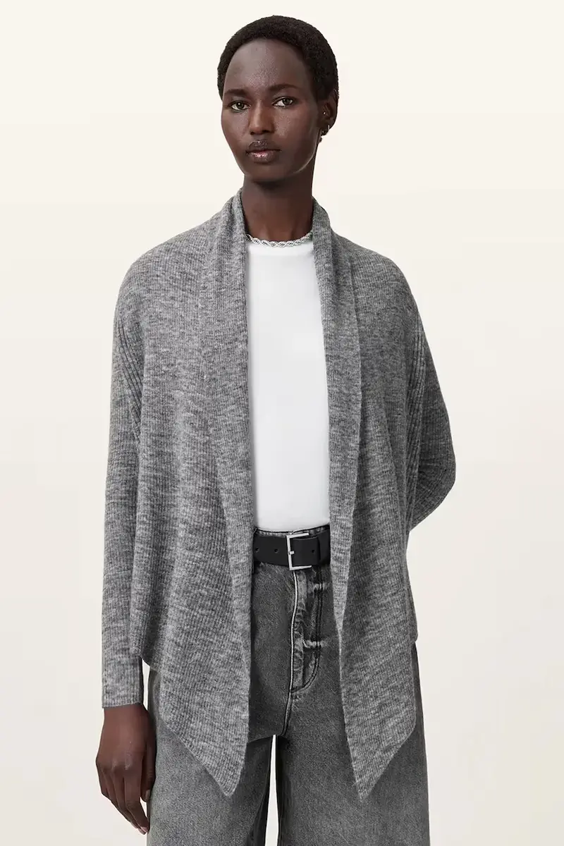 AllSaints Cardigan Donna Grigio 3325026